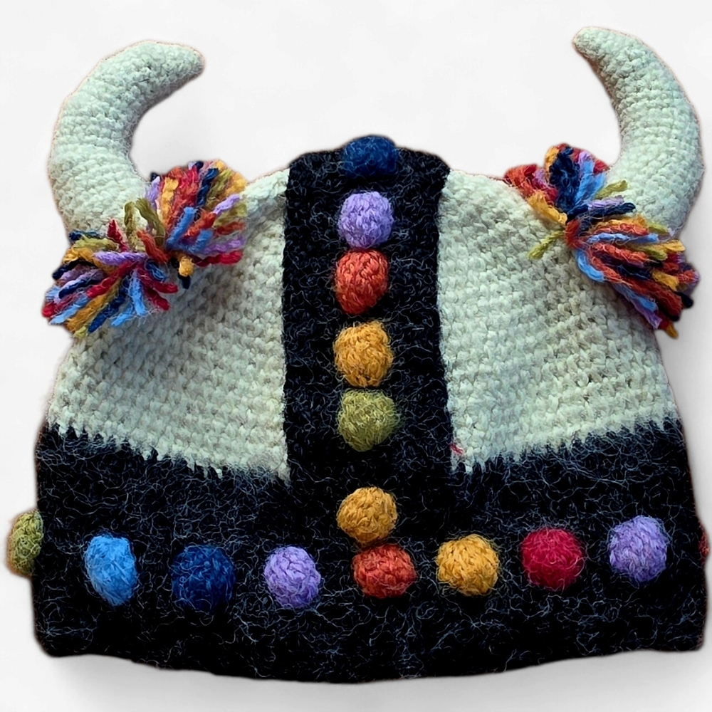 Colorful Viking Knit Hat